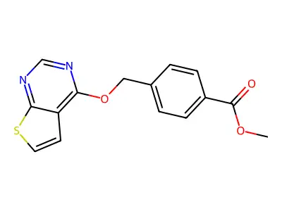 Methyl 4-(thieno[2,3-d]pyrimidin-4-yloxymethyl)benzoate structure