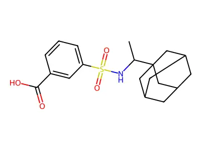 3-{[1-(Adamantan-1-yl)ethyl]sulfamoyl}benzoic acid structure