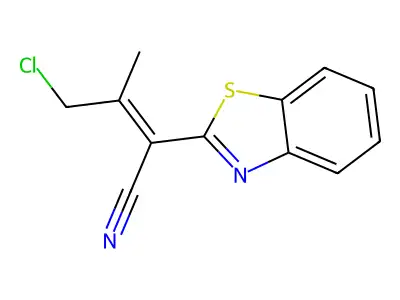 2-(1,3-Benzothiazol-2-yl)-4-chloro-3-methylbut-2-enenitrile structure