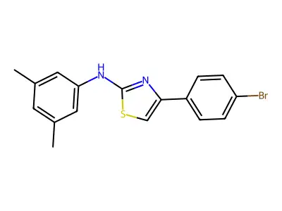 4-(4-bromophenyl)-N-(3,5-dimethylphenyl)-1,3-thiazol-2-amine structure