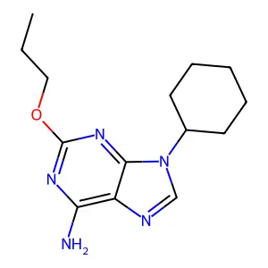 9-Cyclohexyl-2-n-propoxy-9H-adenine structure