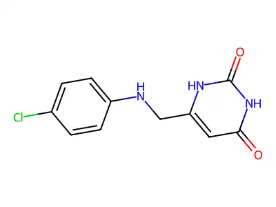6-[(4-chloroanilino)methyl]-2,4(1H,3H)-pyrimidinedione structure
