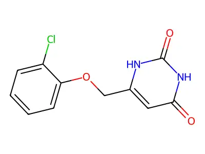 6-[(2-chlorophenoxy)methyl]-1H-pyrimidine-2,4-dione structure