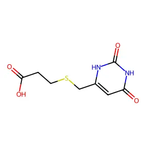 3-[(2,4-dioxo-1H-pyrimidin-6-yl)methylsulfanyl]propanoic acid structure
