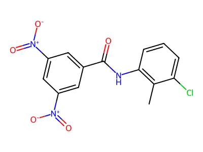 N-(3-chloro-2-methylphenyl)-3,5-dinitrobenzamide structure