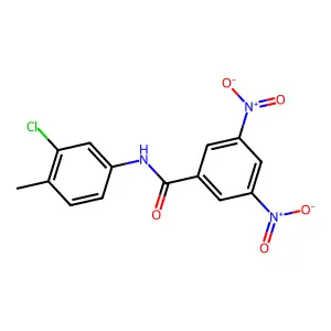 N-(3-chloro-4-methylphenyl)-3,5-dinitrobenzamide structure
