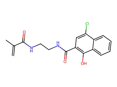 4-Chloro-1-hydroxy-N-(N-(methacrylamido)ethyl)-2-naphthamide structure