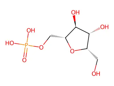 [3,4-Dihydroxy-5-(hydroxymethyl)oxolan-2-yl]methyl dihydrogen phosphate structure