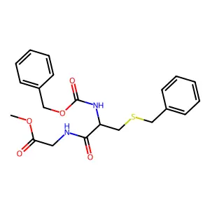 methyl S-benzyl-N-[(benzyloxy)carbonyl]cysteinylglycinate structure