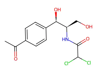 N-[2-(4-Acetylphenyl)-2-hydroxy-1-(hydroxymethyl)ethyl]-2,2-dichloroacetamide structure