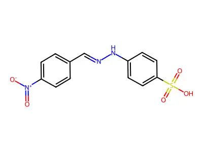 4-[2-[(4-Nitrophenyl)methylidene]hydrazinyl]benzenesulfonic acid structure