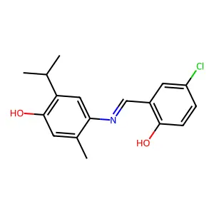 4-[(5-Chloro-2-hydroxyphenyl)methylideneamino]-5-methyl-2-propan-2-ylphenol structure