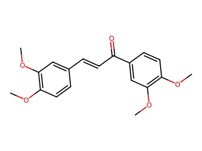 1,3-bis(3,4-dimethoxyphenyl)prop-2-en-1-one structure