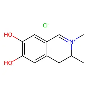 Isoquinolinium, 3,4-dihydro-6,7-dihydroxy-2,3-dimethyl-, chloride structure