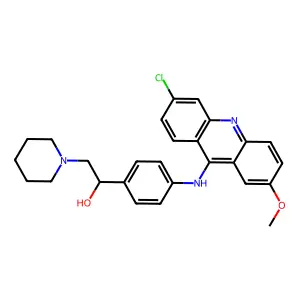 1-[4-[(6-Chloro-2-methoxyacridin-9-yl)amino]phenyl]-2-piperidin-1-ylethanol structure