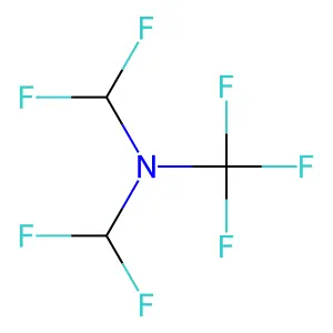 双(二氟甲基)(三氟甲基)胺 structure