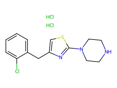 C14H16ClN3S.2ClH.1/2H2O structure
