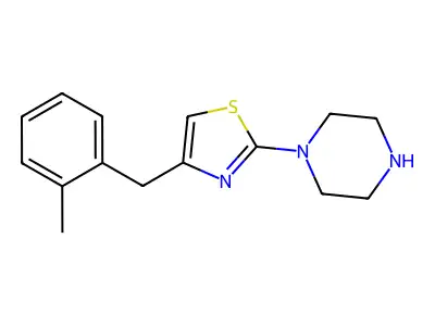 Piperazine, 1-(4-((2-methylphenyl)methyl)-2-thiazolyl)- structure