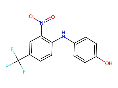 Phenol, 4-[[2-nitro-4-(trifluoromethyl)phenyl]amino]- structure