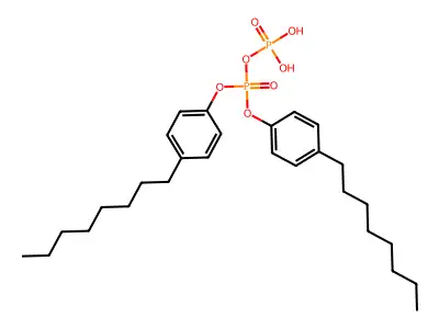 Diphosphoric acid, P,P-bis(octylphenyl) ester structure