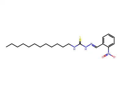 1-Dodecyl-3-[(2-nitrophenyl)methylideneamino]thiourea structure