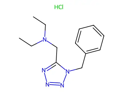 1-Benzyl-5-((diethylamino)methyl)-1H-tetrazole hydrochloride structure