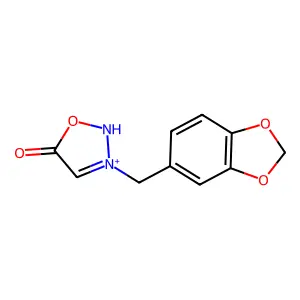 3-[(2H-1,3-Benzodioxol-5-yl)methyl]-5-oxo-2,5-dihydro-1,2,3-oxadiazol-3-ium structure