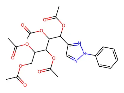 1,2,3,4,5-Penta-O-acetyl-1-C-(2-phenyl-2H-1,2,3-triazol-4-YL)pentitol structure