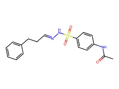 N-[4-[(3-phenylpropylideneamino)sulfamoyl]phenyl]acetamide structure