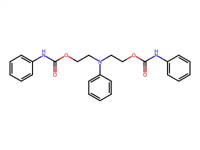 2-[N-[2-(phenylcarbamoyloxy)ethyl]anilino]ethyl N-phenylcarbamate structure