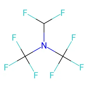 Difluoromethylbis(trifluoromethyl)amine structure