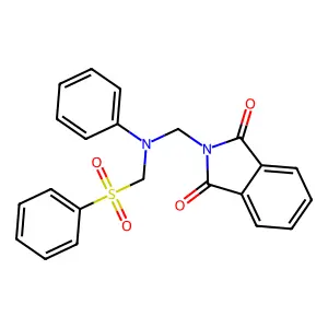 2-({[(Benzenesulfonyl)methyl](phenyl)amino}methyl)-1H-isoindole-1,3(2H)-dione structure