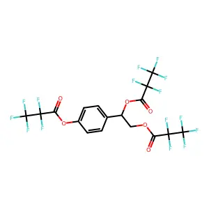 [2-(Perfluoropropanoyloxy)-2-[4-(perfluoropropanoyloxy)phenyl]ethyl] perfluoropropanoate structure