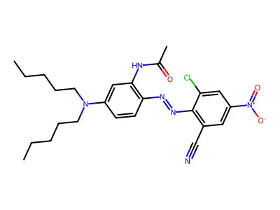 N-(2-((2-Chloro-6-cyano-4-nitrophenyl)azo)-5-(dipentylamino)phenyl)acetamide structure