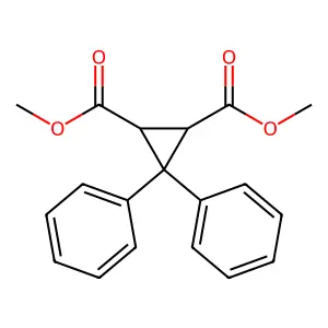 dimethyl (1S,2R)-3,3-diphenylcyclopropane-1,2-dicarboxylate structure