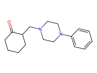2-(4-Phenyl-1-piperazinylmethyl)cyclohexanone structure
