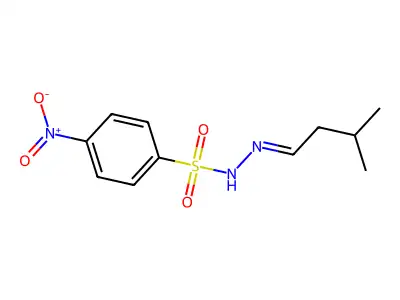 N-(3-methylbutylideneamino)-4-nitrobenzenesulfonamide structure