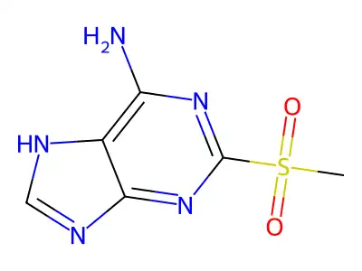 2-methylsulfonyl-7H-purin-6-amine structure