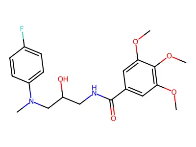 Benzamide, N-(3-((4-fluorophenyl)methylamino)-2-hydroxypropyl)-3,4,5-trimethoxy- structure