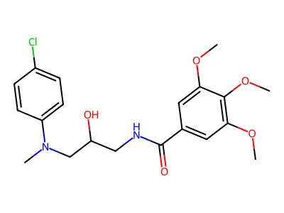 Benzamide, N-(3-((4-chlorophenyl)methylamino)-2-hydroxypropyl)-3,4,5-trimethoxy- structure