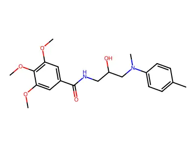 Benzamide, N-(2-hydroxy-3-(methyl(4-methylphenyl)amino)propyl)-3,4,5-trimethoxy- structure