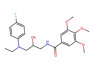Benzamide, N-(3-(ethyl(4-fluorophenyl)amino)-2-hydroxypropyl)-3,4,5-trimethoxy- structure