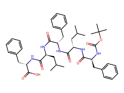 Butyloxycarbonyl-phenylalanyl-leucyl-phenylalanyl-leucyl-phenylalanine structure