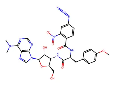 N-(2-nitro-4-azidobenzoyl)puromycin structure