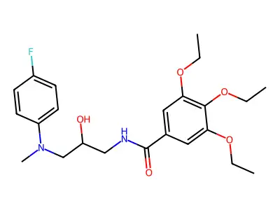 Benzamide, N-(3-((4-fluorophenyl)methylamino)-2-hydroxypropyl)-3,4,5-triethoxy- structure