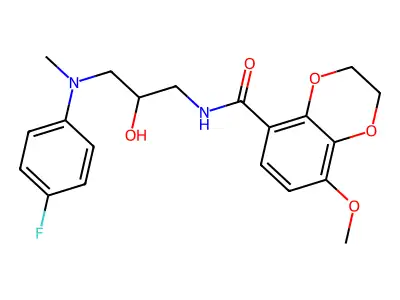 N1-(4-Methoxy-2,3-aethylendioxybenzoyl)-N2-methyl-N2-(4-fluorophenyl)-1,3-diaminopropan-2-ol structure