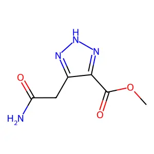 Methyl 5-(2-amino-2-oxoethyl)-2H-1,2,3-triazole-4-carboxylate structure
