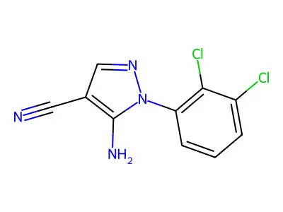 5-amino-1-(2,3-dichlorophenyl)-1H-pyrazole-4-carbonitrile structure