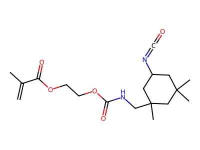 Isophorone diisocyanate, hydroxyethyl methacrylate adduct structure