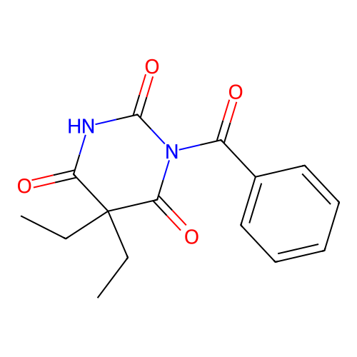 2,4,6(1H,3H,5H)-Pyrimidinetrione, 1-benzoyl-5,5-diethyl- structure